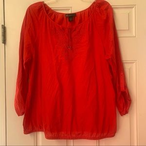 Lane Bryant burnt orange cotton shirt. Size 18/20